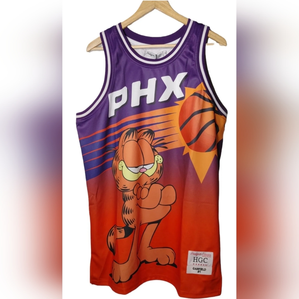 Garfield Phoenix Suns Headgear Classics Embroid Nostalgia Basketball Jersey XL